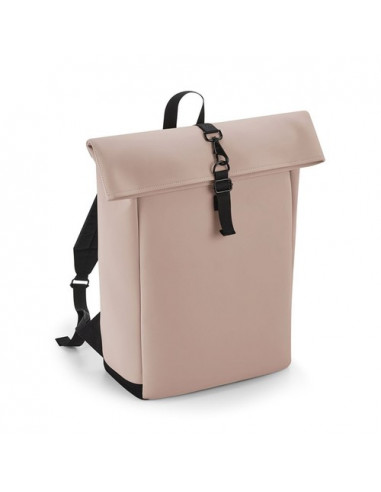 Matte PU Roll-Top Backpack