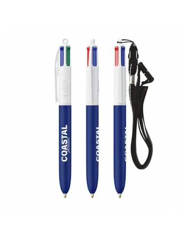 BIC® 4 Colours Soft with Lanyard