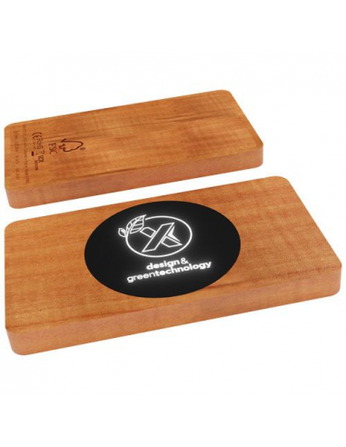 Power bank wireless, in legno, luminoso, da 5.000 mAh SCX.design P37