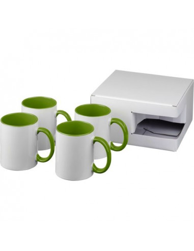 Set regalo di quattro tazze con stampa a sublimazione Ceramic