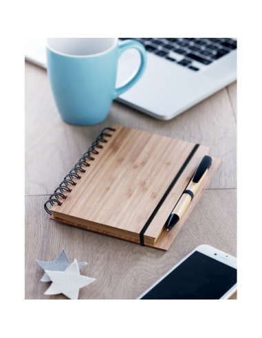 BAMBLOC Notebook in bamboo con penna