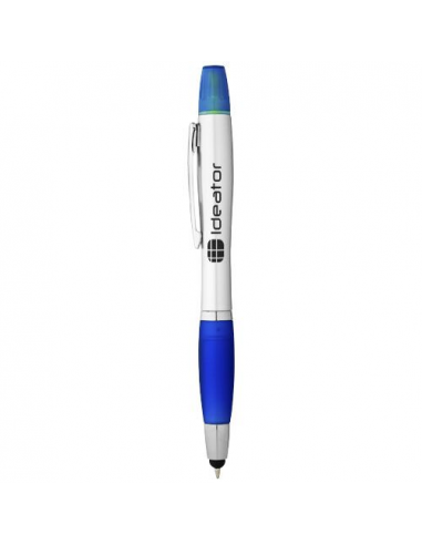 Penna a sfera con stylus ed evidenziatore Nash (inchiostro nero)