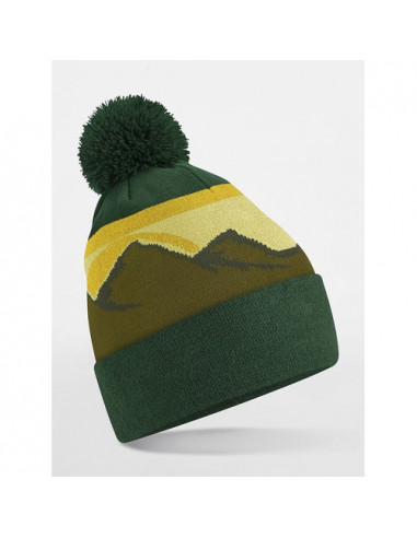 Mountain Peaks Pom Pom Beanie