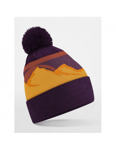 Mountain Peaks Pom Pom Beanie