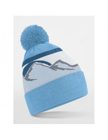 Mountain Peaks Pom Pom Beanie