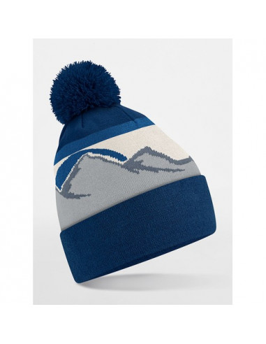 Mountain Peaks Pom Pom Beanie