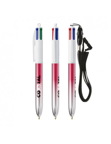 BIC® 4 Colours® Bicolor + Lanyard