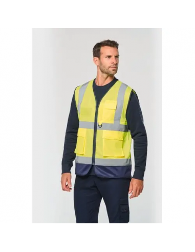 GILET DI SICUREZZA HI-VIZ riciclato con cerniera