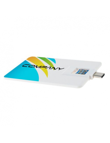 USB Stick Credit Card 3.0 Type-C, 128 GB Premium