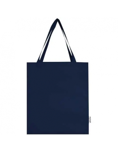 Tote bag a soffietto in cotone riciclato certificato GRS da 140 g/m² Madras