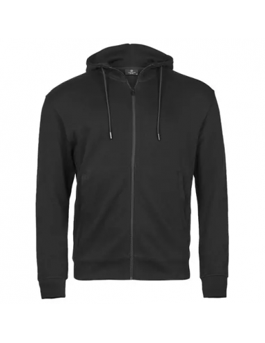 Ribbed Interlock Hooded Full Zip