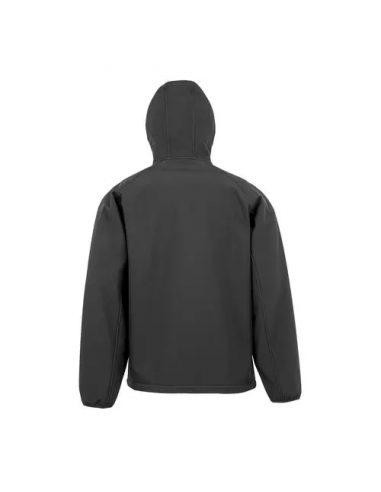 Giacca softshell uomo riciclata a 3 strati con cappuccio