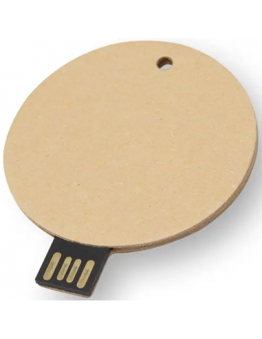 USB 2.0 in carta riciclata rotonda