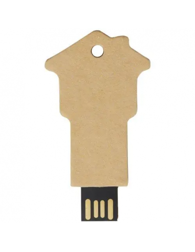 USB 2.0 in carta riciclata a forma di casa