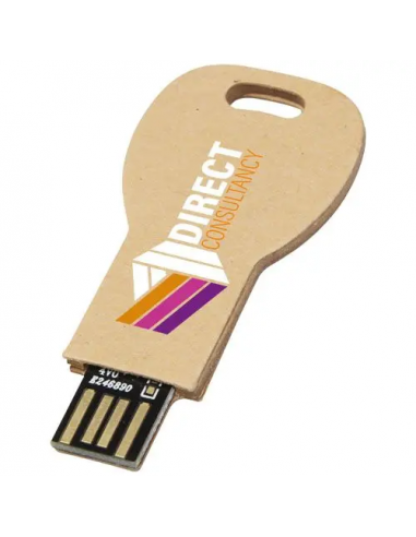 USB 2.0 in carta riciclata a forma di chiave