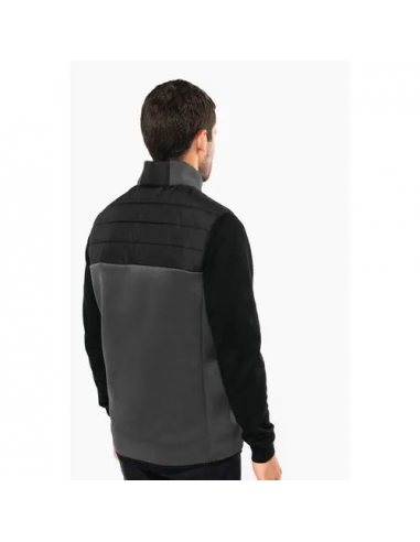 Bodywarmer bimateriale uomo