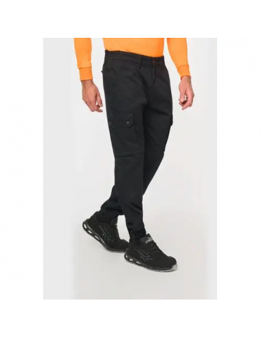 Pantaloni cargo unisex con fondo gamba elasticizzato