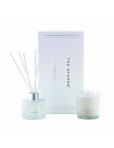 Ted Sparks Candle & Diffuser Gift Set Fresh Linen