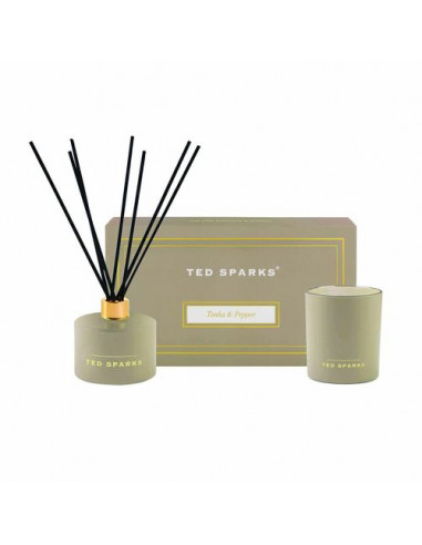 Ted Sparks Candle & Diffuser Gift Set Fresh Linen