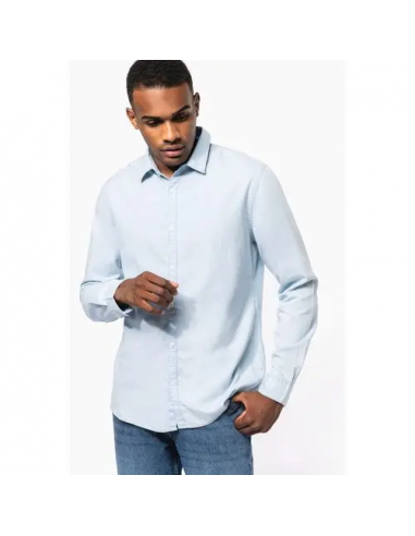 Camicia uomo in cotone twill