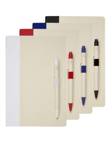 Set blocco note formato A5 e penna a sfera Dairy Dream realizzati con cartoni del latte riciclati