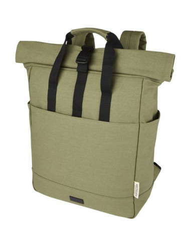 Zaino rolltop per portatile da 15" in canvas riciclato certificato GRS Joey - 15L