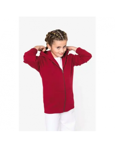 Felpa bambino ecosostenibile con cappuccio full zip