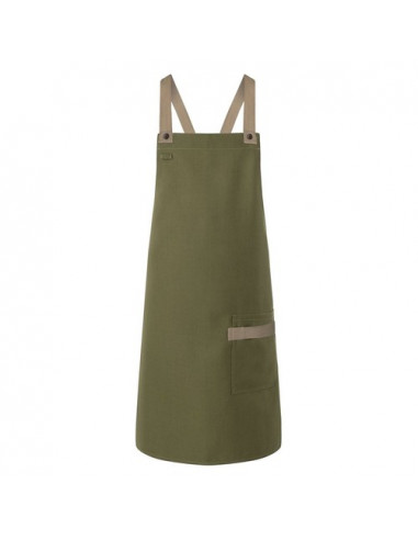 Bib Apron With Crossed Ribbons