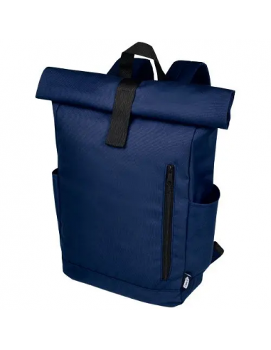 Zaino con chiusura arrotolabile per portatile da 15,6" in PET riciclato certificato GRS Byron 18L