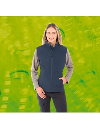 Bodywarmer softshell donna in materiale riciclato