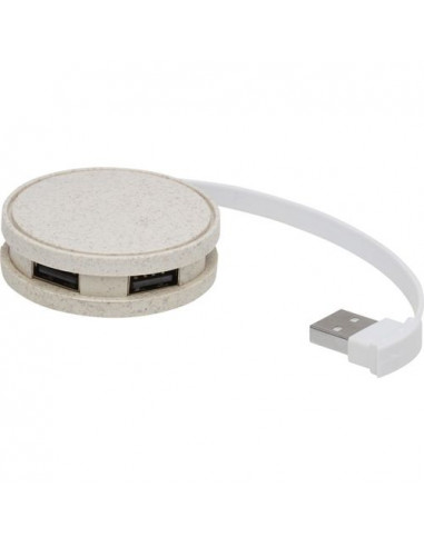 Hub USB in paglia di grano Kenzu