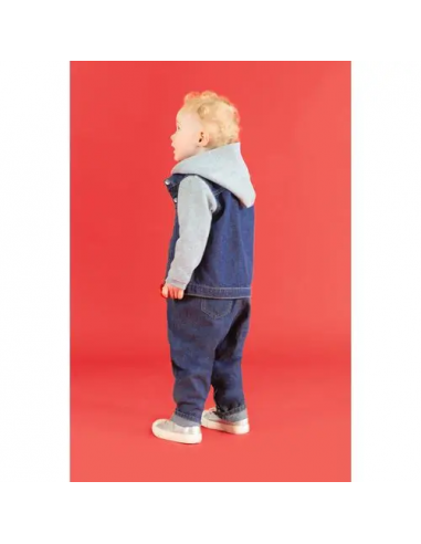 Giacca jeans bambino con cappuccio