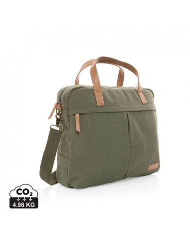 Borsa porta PC in canvas riciclato 16 once Impact AWARE™