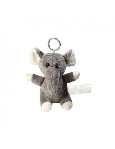 Plush elephant with keychain