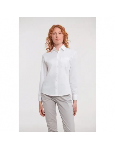 Camicia donna in puro cotone popeline