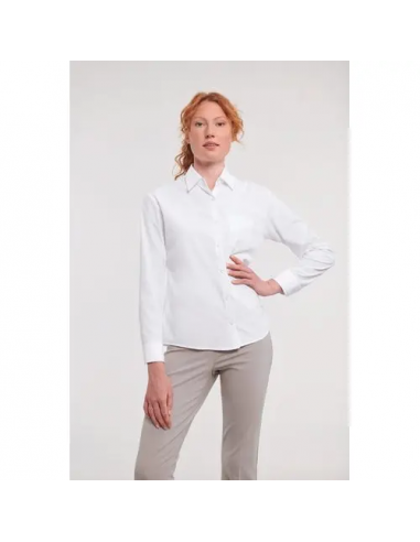 Camicia donna in policotone popeline manica lunga