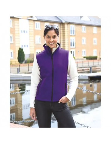 Softshell smanicato donna stampabile