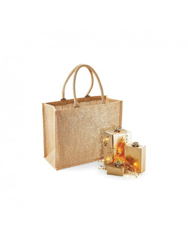 Shimmer Jute Shopper