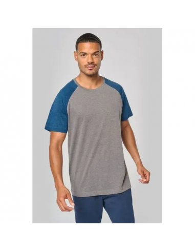 T-shirt Triblend sport bicolore manica corta