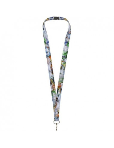 Lanyard Addie in PET riciclato con stampa in sublimazione su due lati