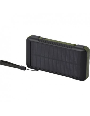 Power bank a dinamo solare in plastica riciclata RCS da 10.000 mAh Soldy