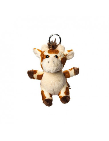 Plush giraffe with keychain