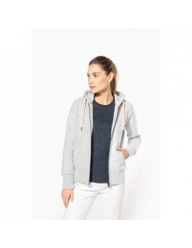 Felpa donna vintage full zip con cappuccio