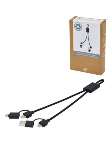 Cavo di ricarica rapida 6 in 1 in alluminio riciclato RCS da 45 W Connect