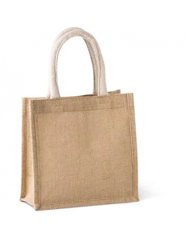 Borsa stile shopper in tela di juta - modello piccolo