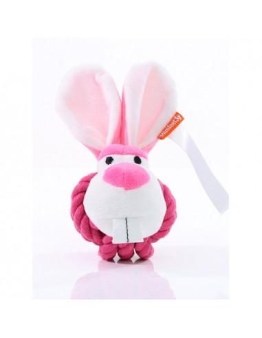 Dog toy knotted animal rabbit