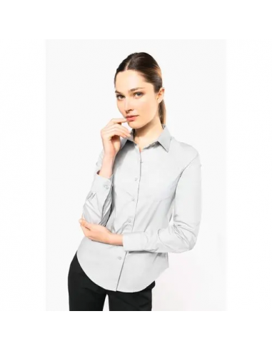 Camicia donna in popeline manica lunga