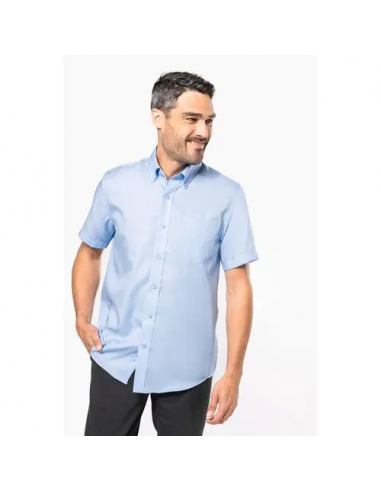 Camicia uomo Micro Twill manica corta no stiro