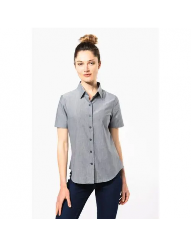 Camicia Oxford donna manica corta