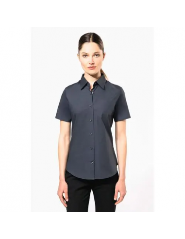 Camicia donna elasticizzata manica corta